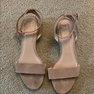Nude ankle strap sandals